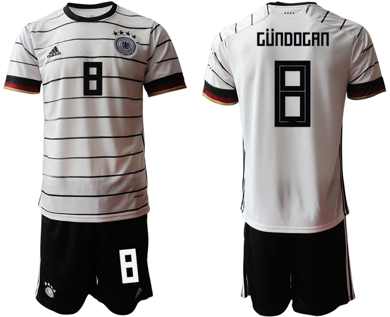 Men 2021 European Cup Germany home white #8 Soccer Jersey2
